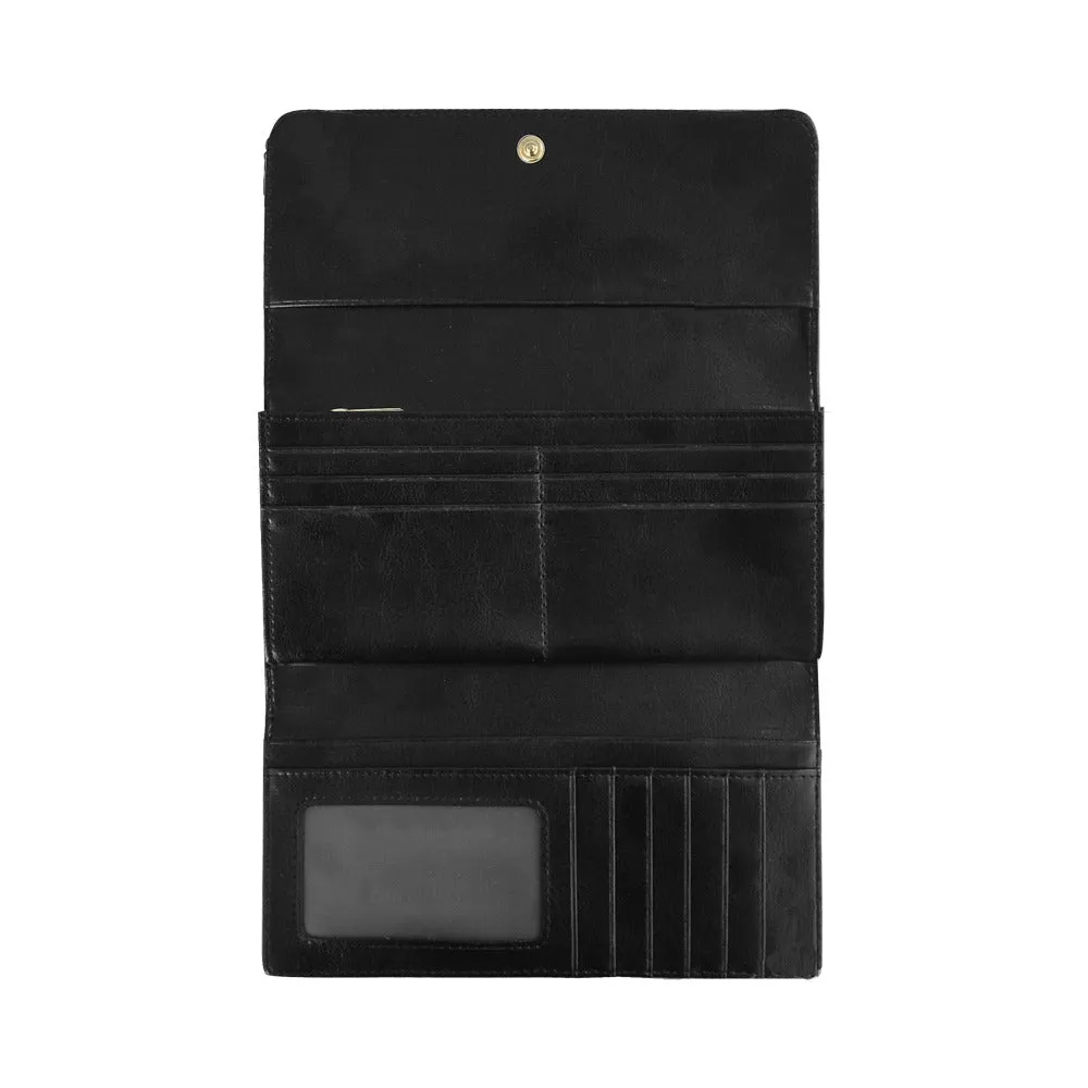 Witchy Moon Trifold Wallet Flowers & Leaves